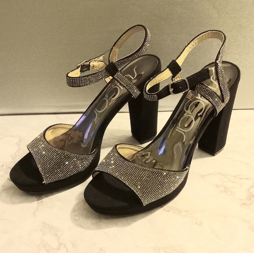 Sugar Women's Prisila High Heel Sandals Black Size 7 1/2